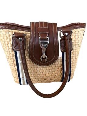 -Chaps- Woven Straw Summer Tote Handbag